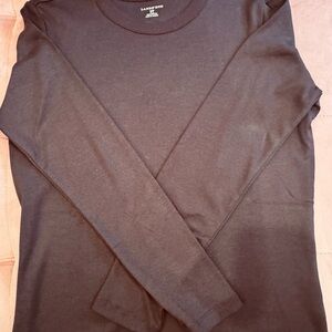 Lands' End Women’s Chocolate Brown Long Sleeve Tee